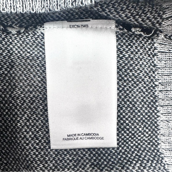 Express Sweater Medium Black White Checkered Crewneck Pullover 100% Cotton NWT - Picture 13 of 15